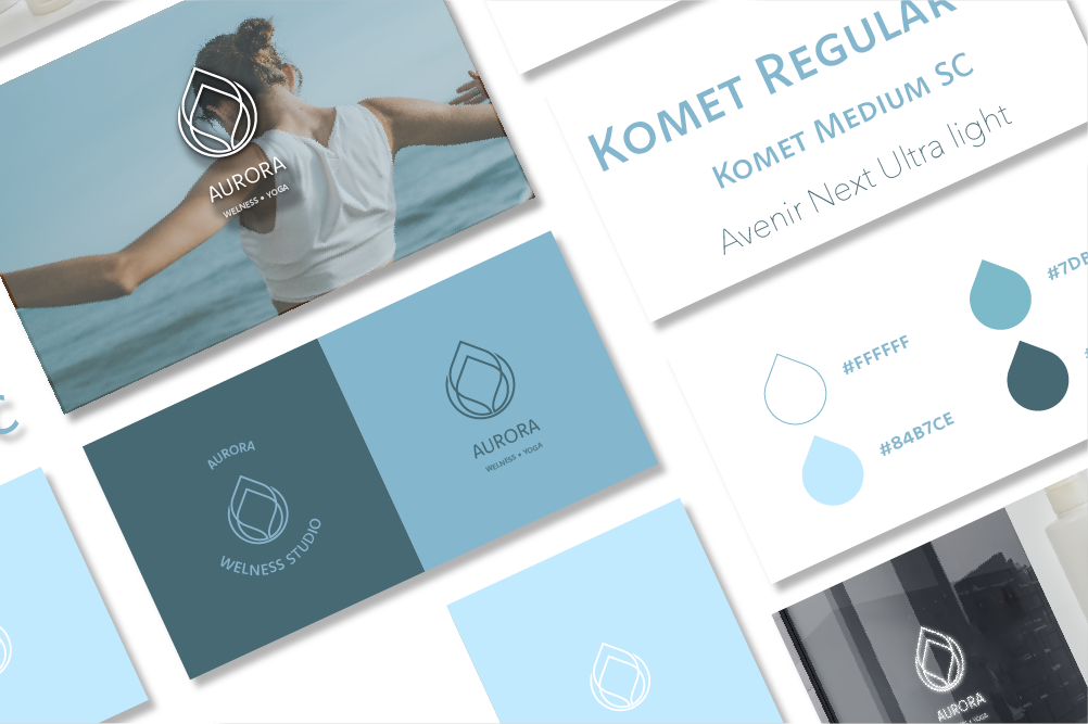 Portfolio foto van het aurora logo wat ik heb gemaakt voor een klant